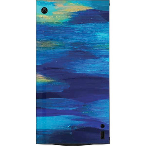 Ocean Blue Brush Stroke by Etta Vee XBox Series X Digital Edition Console Skin